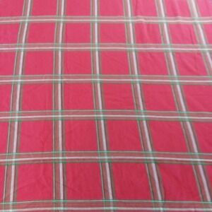 Lenox 134x60 Red Plaid Tablecloth‎ 100% Cotton Holiday Christmas Everyday India